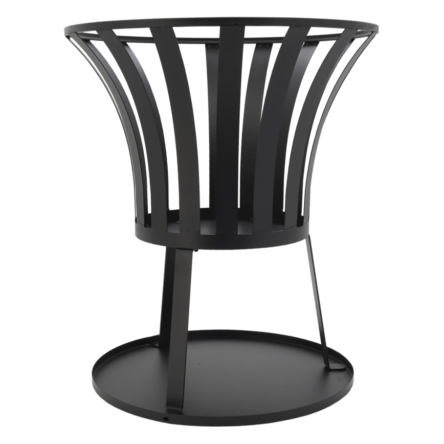 Преносимо огнище за дърва с решетка черно