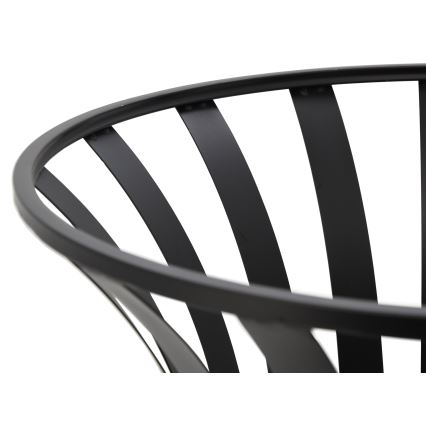 Преносимо огнище за дърва с решетка черно