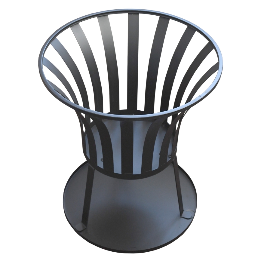 Преносимо огнище за дърва с решетка черно