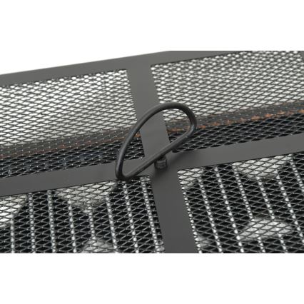 Преносимо огнище за дърва с решетка черно/патина