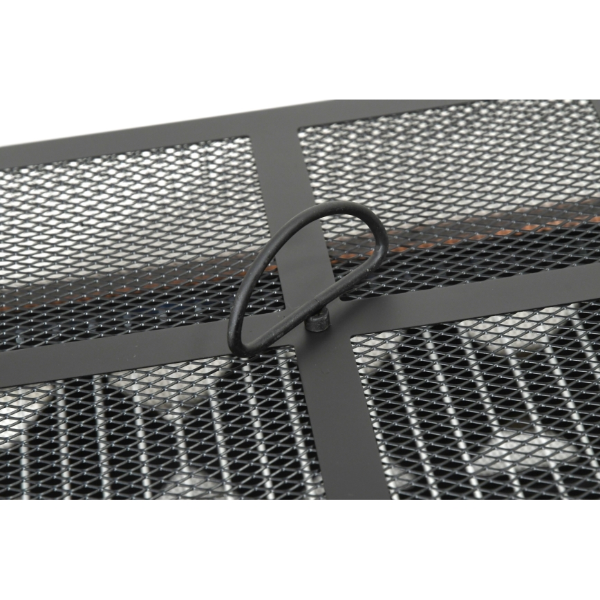 Преносимо огнище за дърва с решетка черно/патина