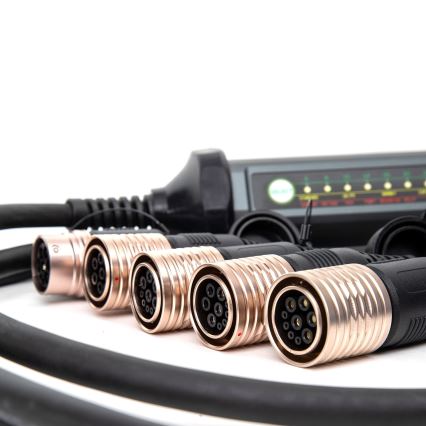 Преносимо зарядно устройство за електромобили с 4 адаптера Type 2 32A/480V 22kW 5м IP67