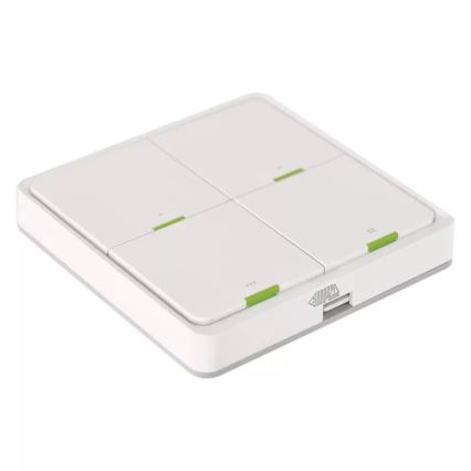 Превключвател 4 бутона GoSmart 1xCR2430 Tuya бял