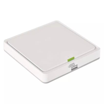 Превключвател с 1 бутон GoSmart 1xCR2430 Tuya бял