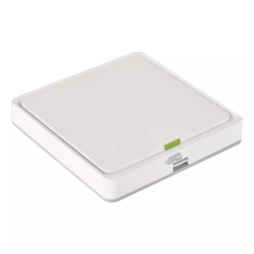 Превключвател с 1 бутон GoSmart 1xCR2430 Tuya бял