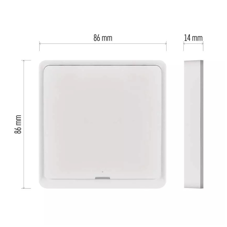 Превключвател с 1 бутон GoSmart 1xCR2430 Tuya бял