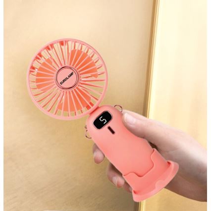 Презареждаем джобен вентилатор 3W/5V 1200 mAh розов