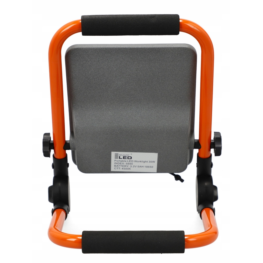 Презареждаем LED прожектор със стойка LED/30W/3,2V 4500K 5000 mAh IP65 оранжев