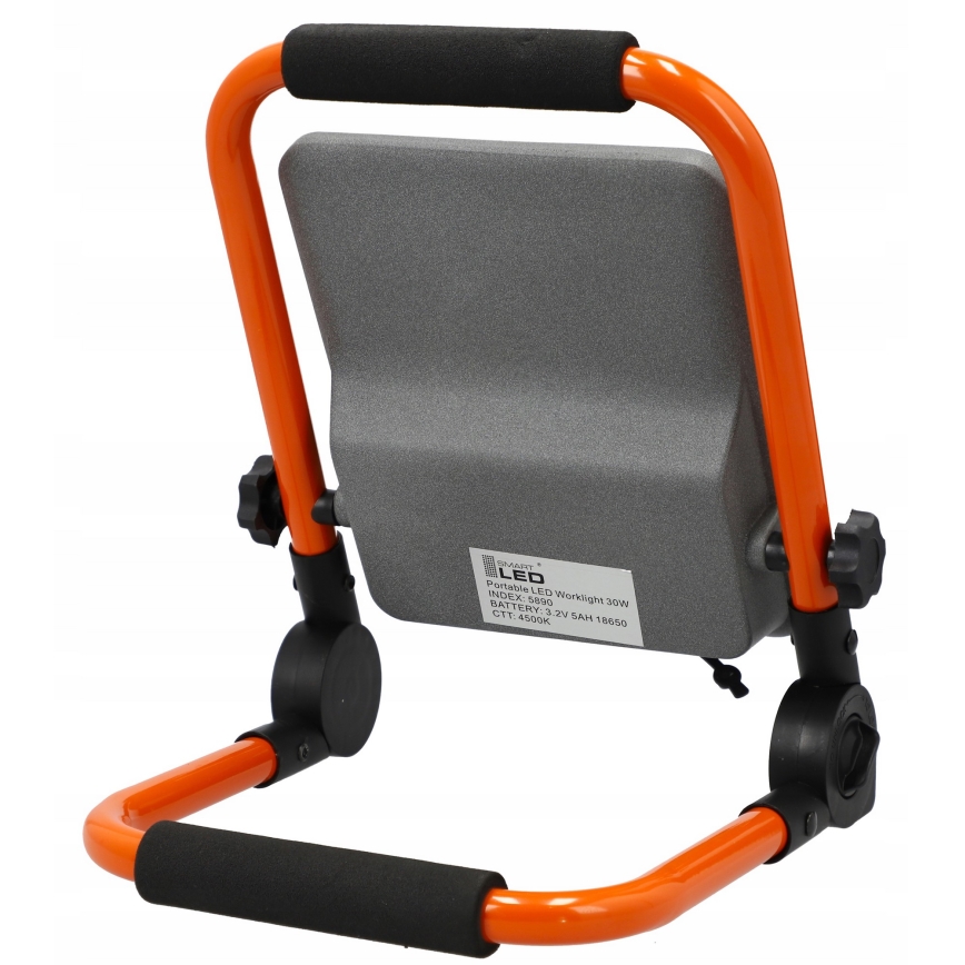 Презареждаем LED прожектор със стойка LED/30W/3,2V 4500K 5000 mAh IP65 оранжев