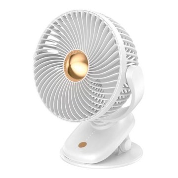 Презареждаем настолен вентилатор с щипка, 5 W/5 V, 1200 mAh, бял