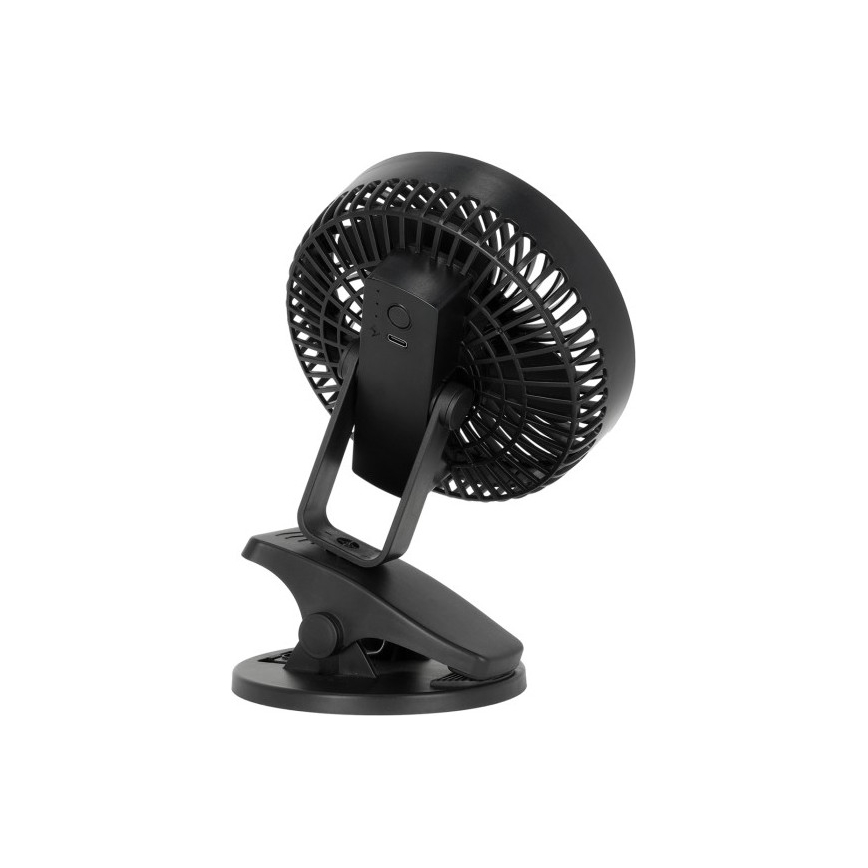 Презареждащ се настолен вентилатор с клип VIENTO 6W/5V 2000 mAh черен