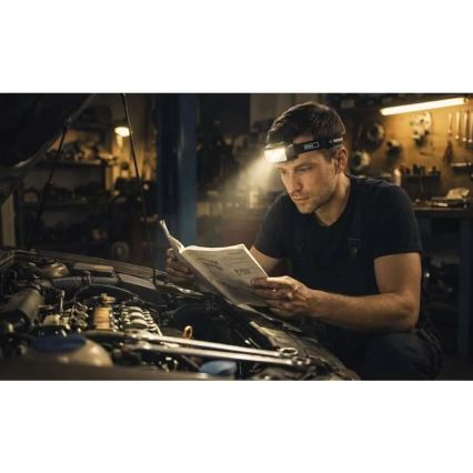 Презареждаема челна лампа с регулирана яркост LED/3xAAA/1000 mAh 3,7V