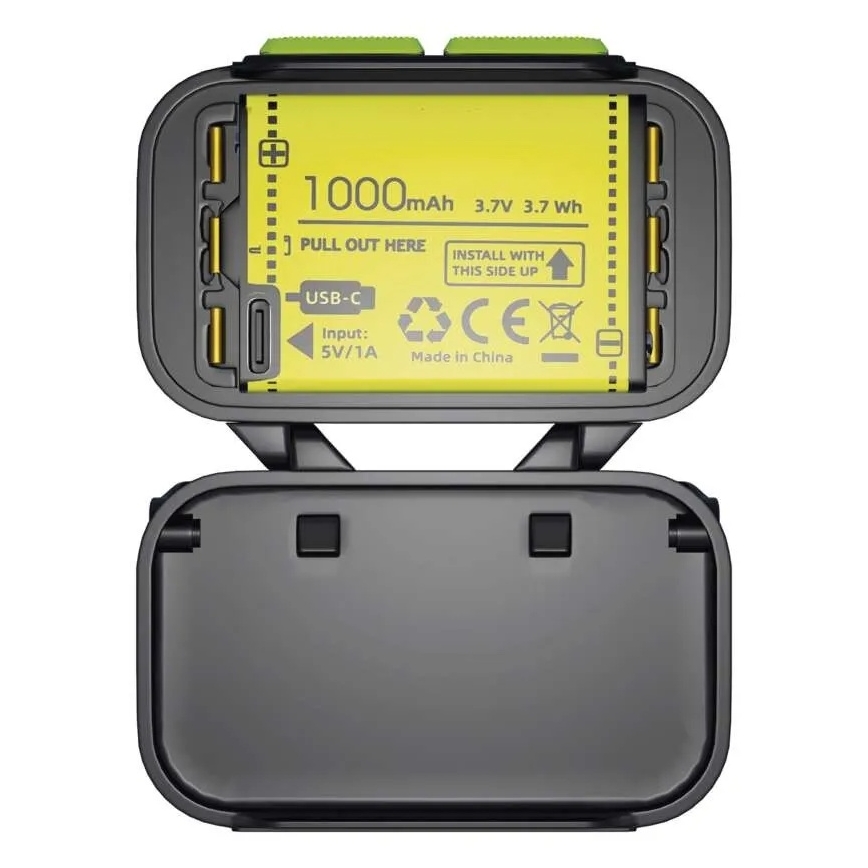 Презареждаема челна лампа с регулирана яркост LED/3xAAA/1000 mAh 3,7V