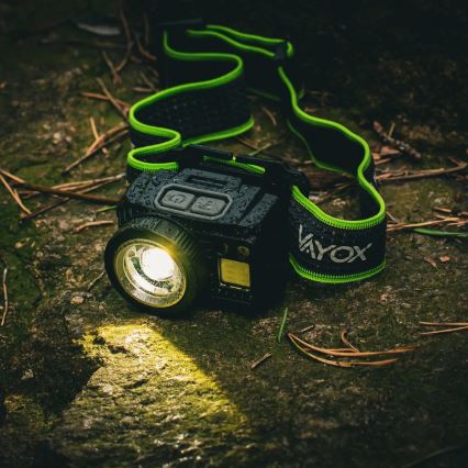 LED презареждаем челник с регулируема яркост, със сензор и червена светлина LED/6W/5V/3xAAA IP66 500 lm 1200 mAh