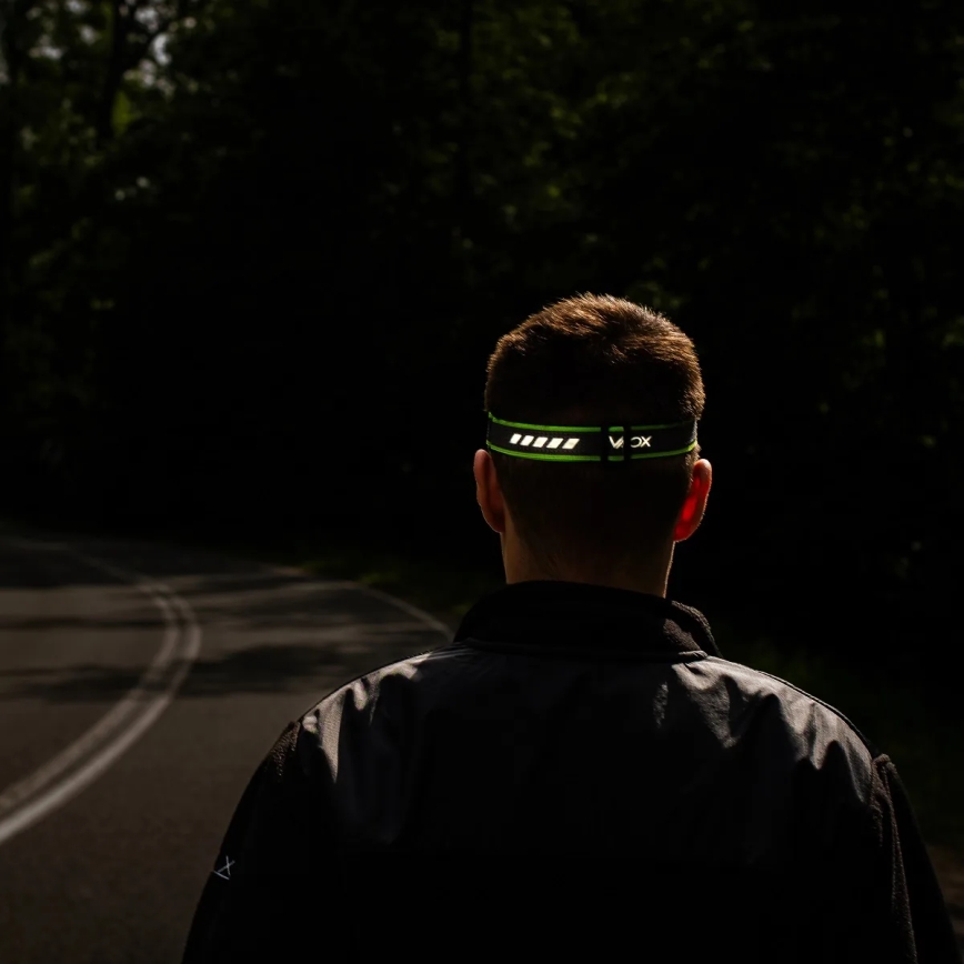 LED презареждаем челник с регулируема яркост, със сензор и червена светлина LED/6W/5V/3xAAA IP66 500 lm 1200 mAh