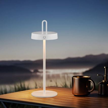 LED димируема външна презареждаема сензорна настолна лампа SHINE LED/1,5W/3,7V 3000 mAh IP44 бяла