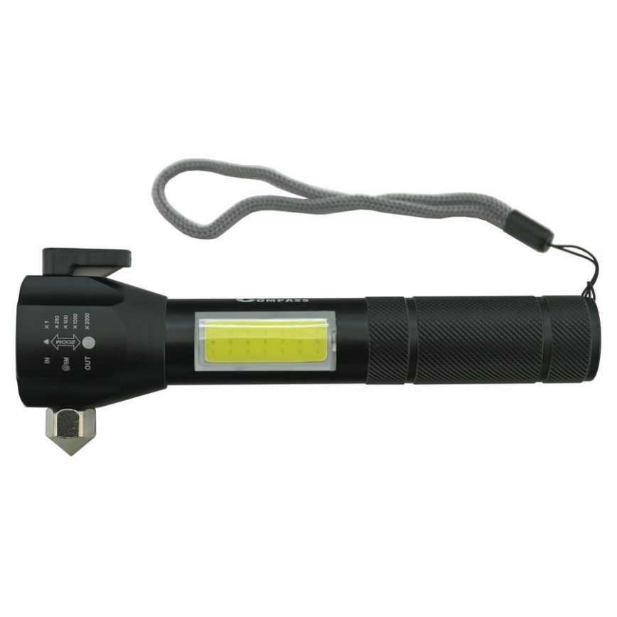 Презареждаемо LED фенерче 3W/5V 200 lm 1200 mAh