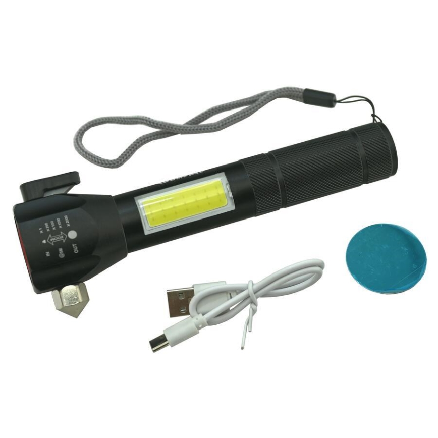 Презареждаемо LED фенерче 3W/5V 200 lm 1200 mAh