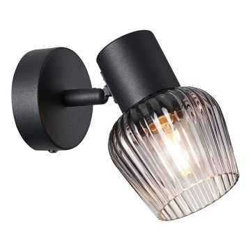 Prezent 14100 - Спот аплик OASIS 1xE27/60W/230V черен/опушен