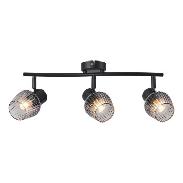 Prezent 14102 - Спот OASIS 3xE27/60W/230V черен/опушен