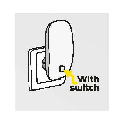 Prezent 1620 - LED Лампа за контакт 2xLED/0,3W/230V превключвател