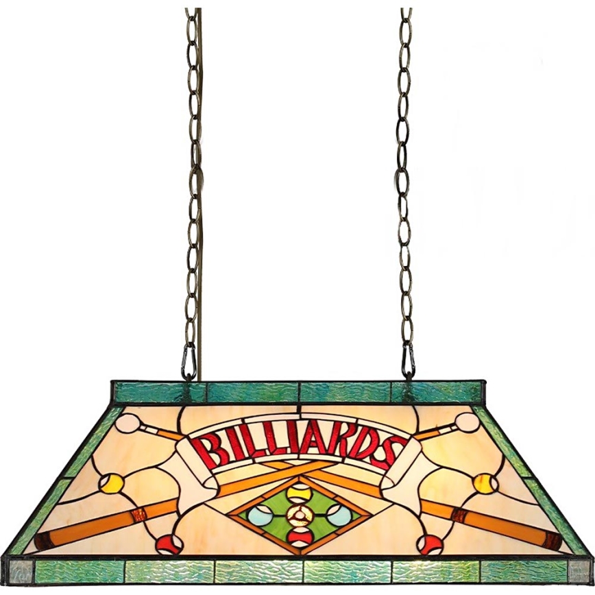 Prezent 1715 - Полилей на верига TIFFANY BILLIARD 3xE27/60W/230V