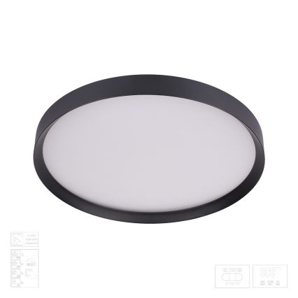 Prezent 17313 - Димируемо LED таванно осветително тяло MAYSA LED/36W/230V 3000/4000/6000K Ø 39,5 cm черно