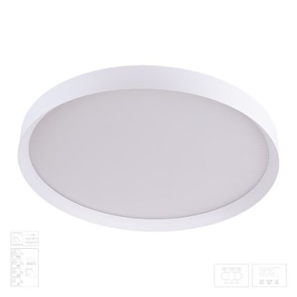 Prezent 17316 - Димируемо LED таванно осветително тяло MAYSA, LED/72W/230V, 3000/4000/6000K, Ø 77 см, бяло