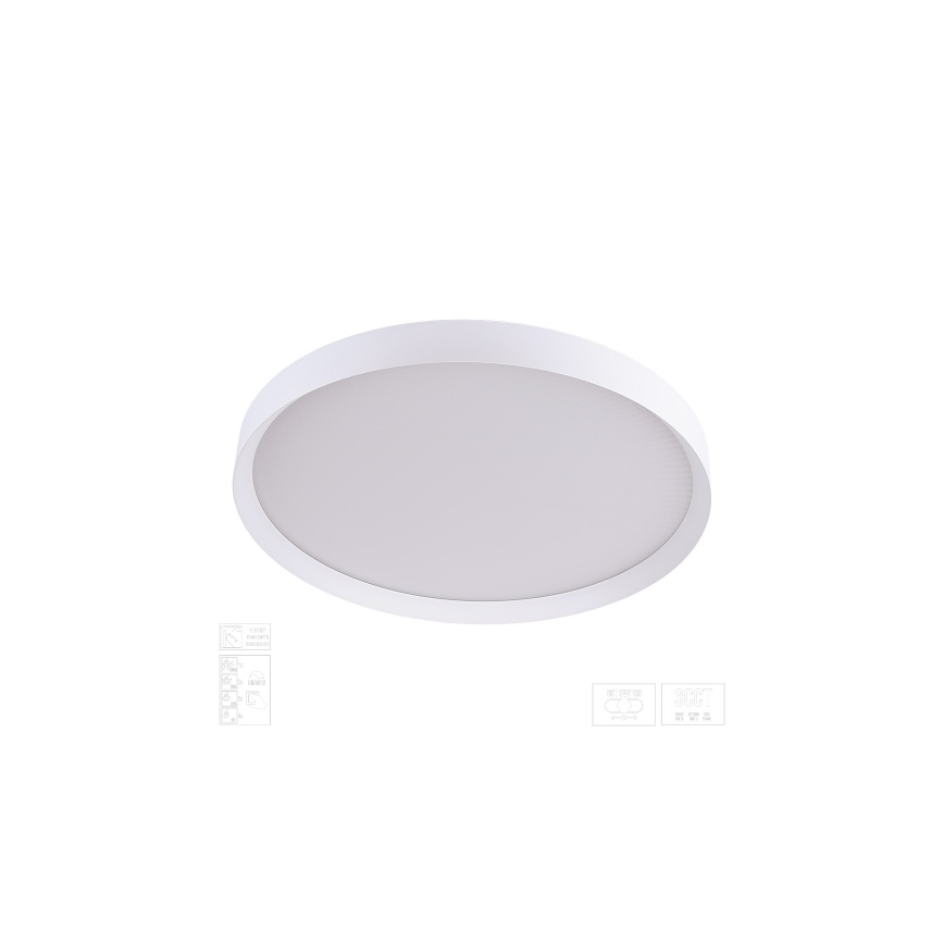 Prezent 17316 - Димируемо LED таванно осветително тяло MAYSA, LED/72W/230V, 3000/4000/6000K, Ø 77 см, бяло