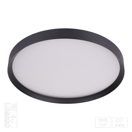 Prezent 17317 - Димируемо таванно LED осветително тяло MAYSA LED/72W/230V 3000/4000/6000K Ø 77 см черно