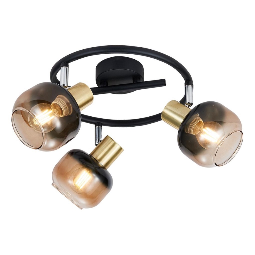 Prezent 27515 - Спот PEGAS 3xE14/40W/230V черен/опушен