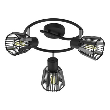 Prezent 27518 - Спот PONTEO 3xE27/40W/230V черен