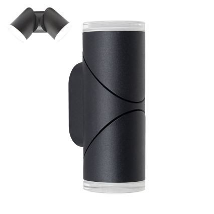 Prezent 28210A - LED Екстериорен стенен спот AKARA 2xLED/5W/230V IP65 черен