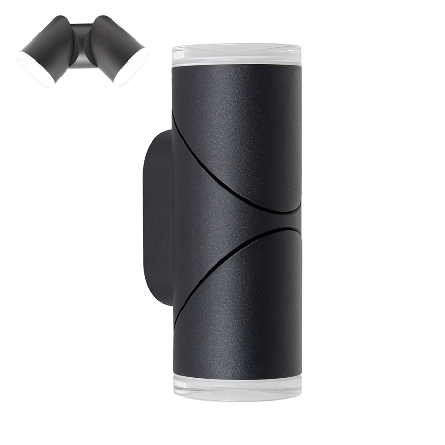 Prezent 28210A - LED Екстериорен стенен спот AKARA 2xLED/5W/230V IP65 черен