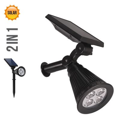 Prezent 65286 - LED Соларна лампа 2в1 LION LED/2W/3,7V IP44 2220 mAh
