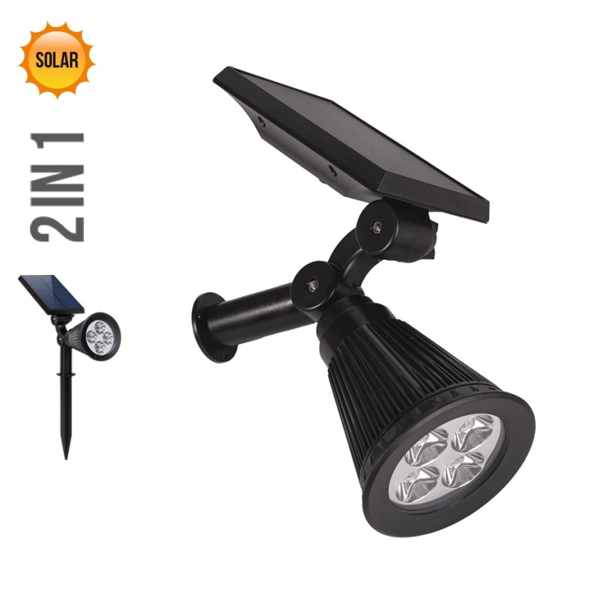 Prezent 65286 - LED Соларна лампа 2в1 LION LED/2W/3,7V IP44 2220 mAh
