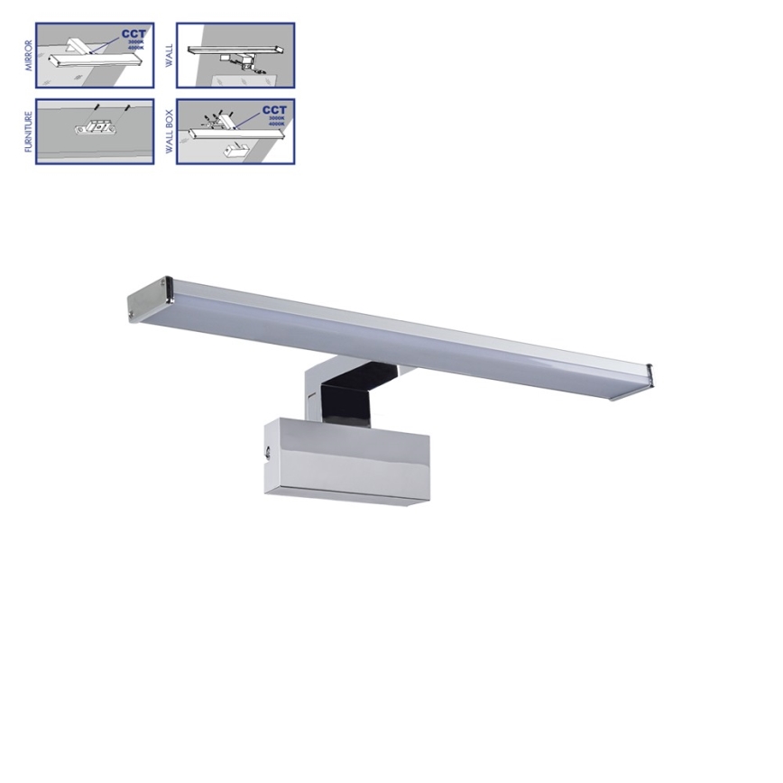 Prezent 70226  - LED Лампа за огледало в баня TREMOLO PLUS LED/8W/230V IP44 3000/4000K 40 см