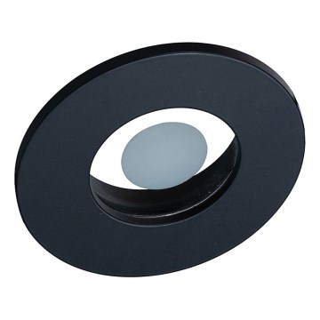 Prezent 71115 - Вградено таванно осветително тяло за баня FAY 1xGU10/50W/230V Ø 8,5 см IP44 черно