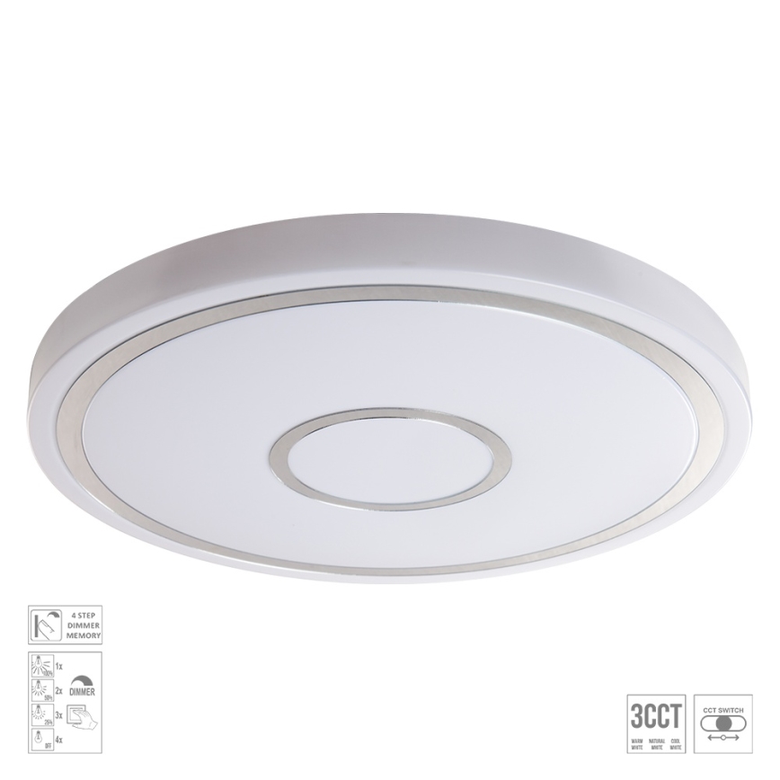 Prezent 71342 - димируемо таванно LED осветително тяло MOZAN LED/40W/230V 3000/4000/6500K Ø 48 см, бяло