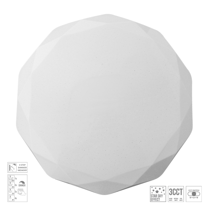 Prezent 71343 - Димируемо LED таванно осветително тяло IRIDIO LED/40W/230V 3000/4000/6500K Ø 49,5 см бяло