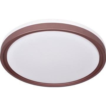 Prezent 71344 - димируемо таванно осветително тяло FLOREN LED/30W/230V 3000/4000/6500K Ø 41,5 см кафяво