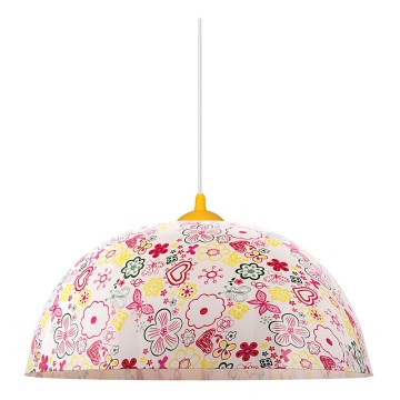 Prezent 74201 - Детски висящ полилей FLOWERS 1xE27/60W/230V