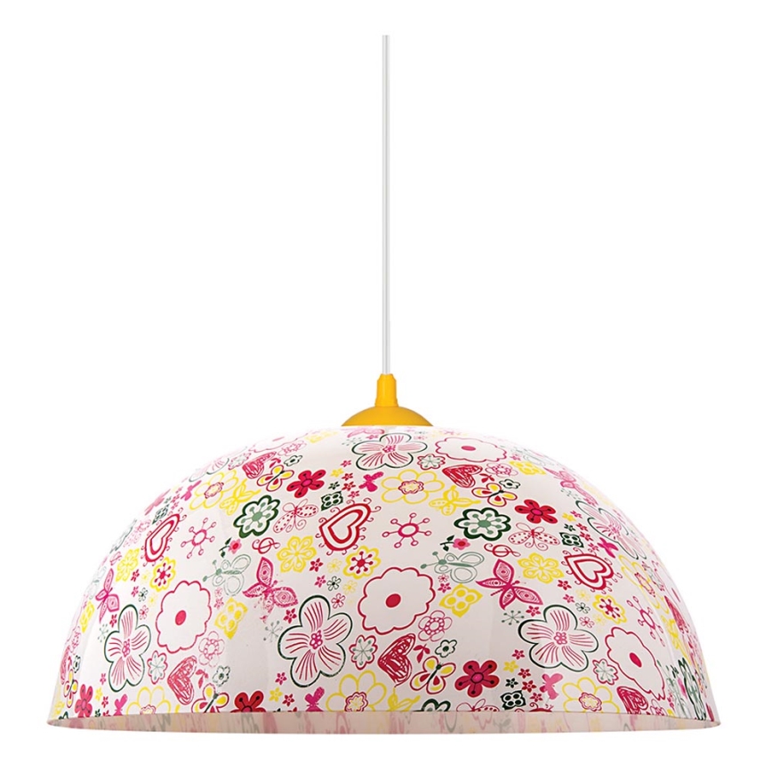 Prezent 74201 - Детски висящ полилей FLOWERS 1xE27/60W/230V