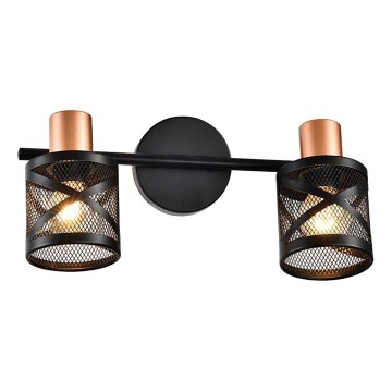 Prezent 75468 - Спот аплик ANTARES 2xE14/40W/230V черен/меден