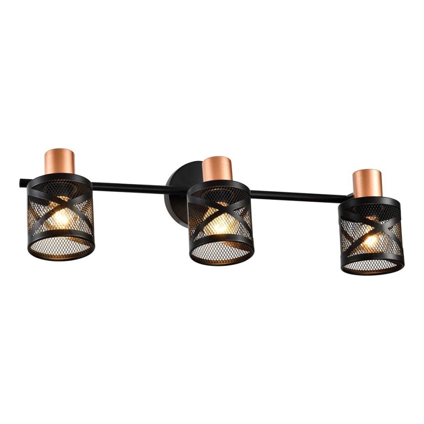 Prezent 75469 - Спот аплик ANTARES 3xE14/40W/230V черен/меден