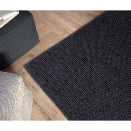 Природен килим FIR WOOL 160x230 cm 2600 g/m2 антрацит