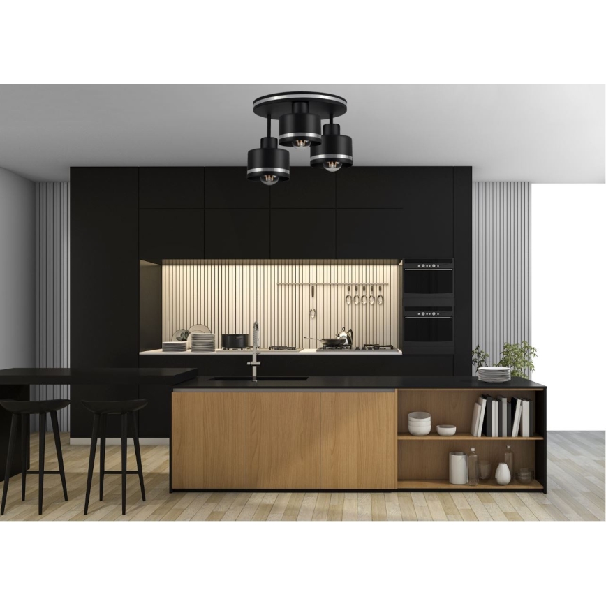 Прикрепен полилей BODO SILVER 3xE27/60W/230V