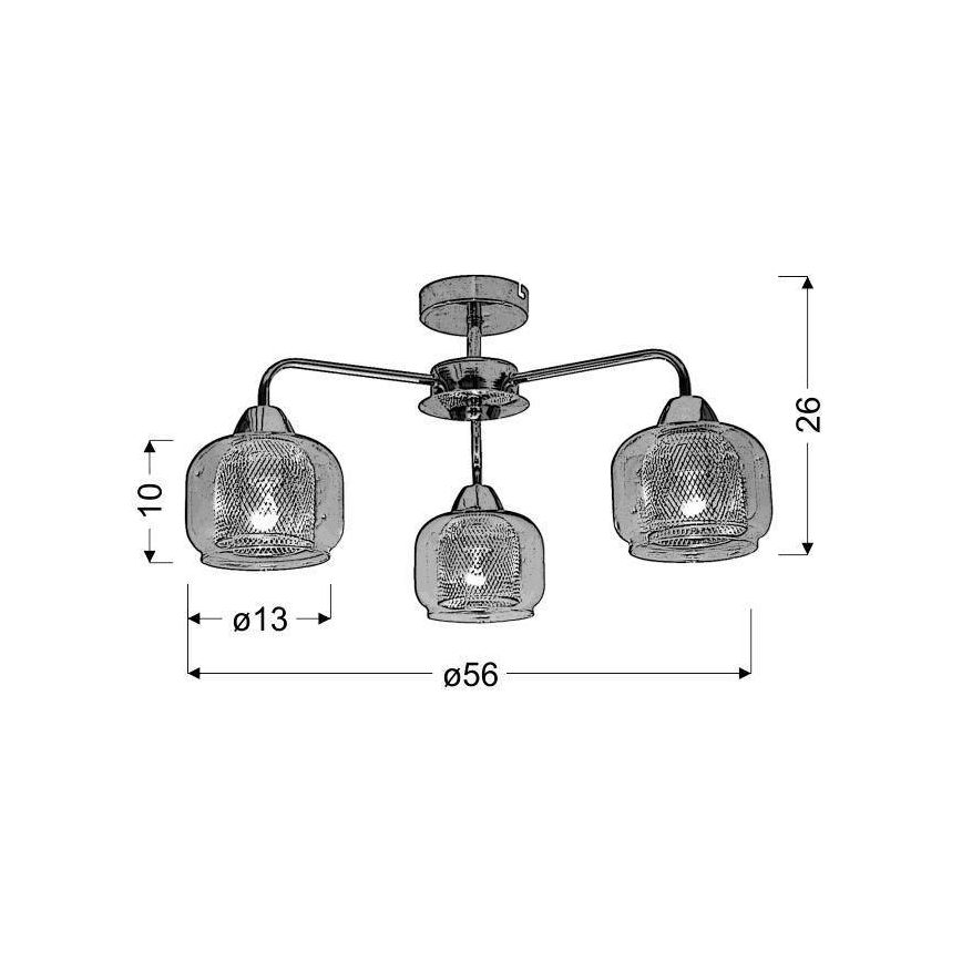 Прикрепен полилей RAY 3xE14/40W/230V