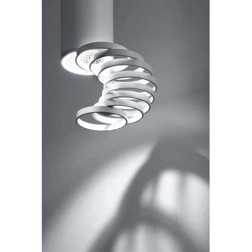 Прикрепен полилей TUBA 1xGU10/50W/230V бяла