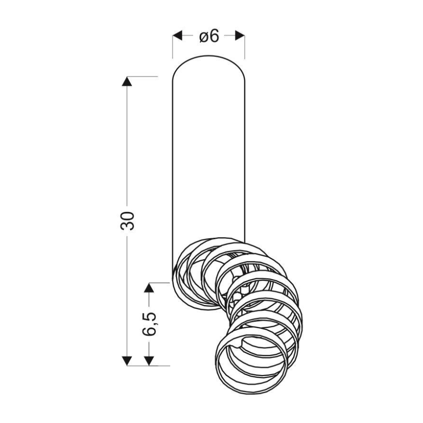 Прикрепен полилей TUBA 1xGU10/50W/230V черна